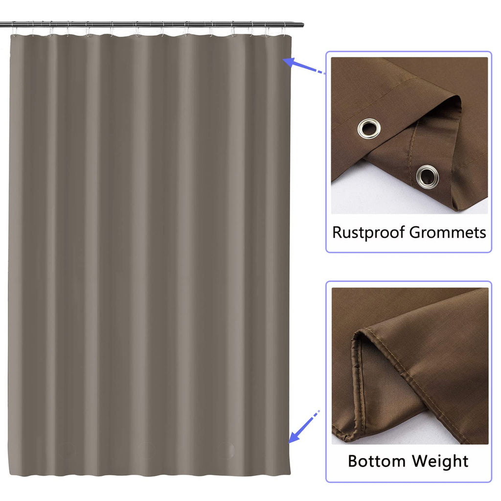 LLSCL Fabric Shower Curtain Liner with Magnets, Waterproof Hotel Quality, 72 x 72 Machine Washable
