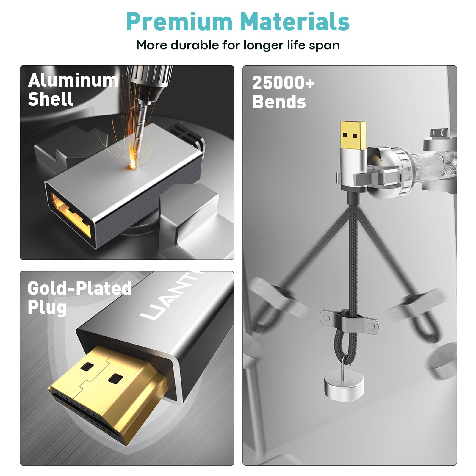 UANTIN HDMI to DisplayPort Adapter (4K 60Hz,1080p 120Hz) Uni-Directional Only, HDMI (Source) to DP (Display) Converter Male to Female for Laptop,AMD,NVIDIA,PS5,Xbox and More - 1 Pack