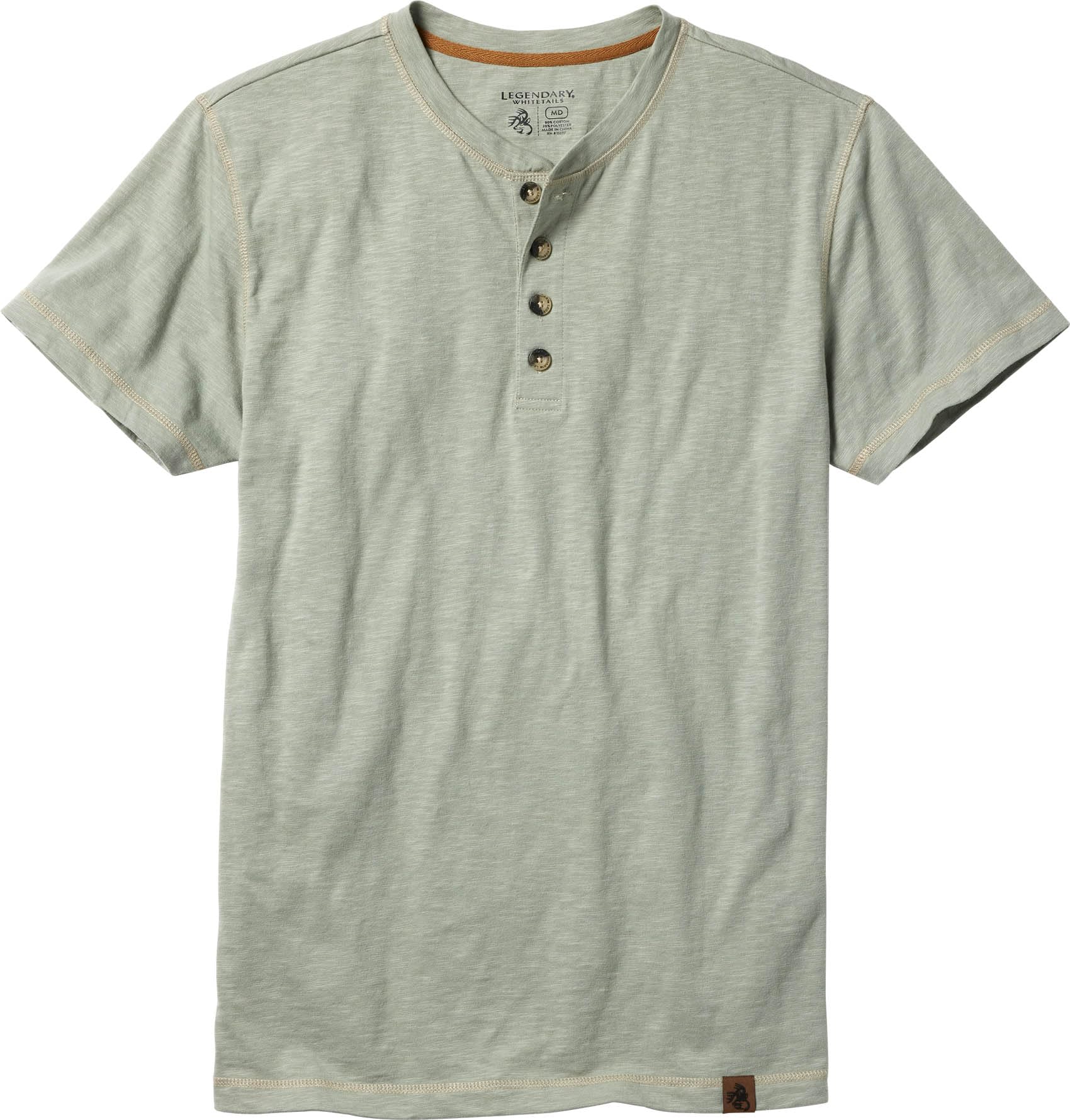 Legendary Whitetails Men's Henley Short Sleeve Casual Fit Shirt