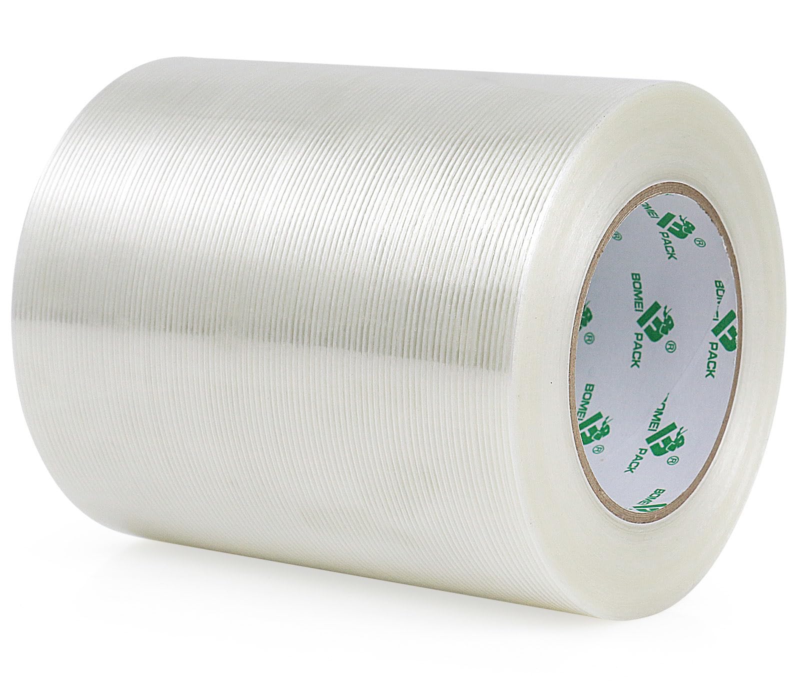 BOMEI PACK Wide Strapping Tape, 4Inch Heavy Duty Reinforced Packing Tape, Fiberglass Filament 60yds 5.5Mil