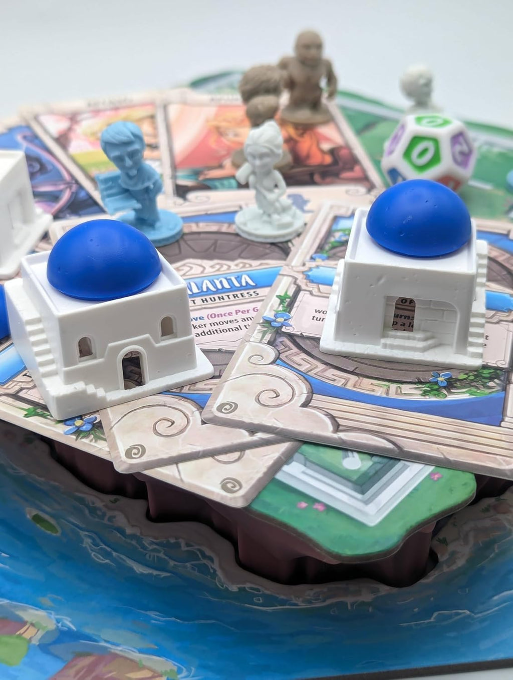 Santorini: Second Edition Board Game – 2–4 Player Greek Strategy Game with 3D Towers & God Powers
