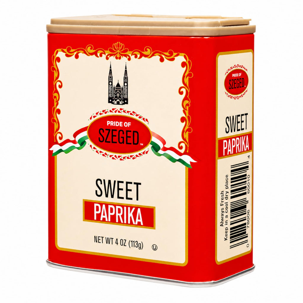Pride of Szeged Hot Paprika Powder, Bright Red, 4 oz. Tin, 1-Count