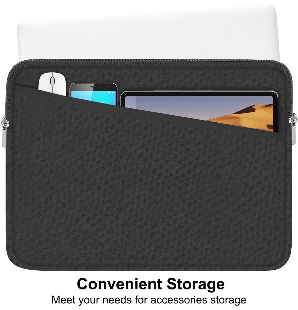 Laptop Sleeve Case 13.3 Inch, Durable 14 Inch Laptop Case Computer Carrying Bag Protective Cover Compatible with 13 14 inch MacBook Pro, MacBook Air, Dell, HP, Lenovo, Notebook, Computer, Black