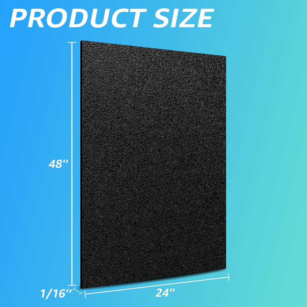 Art3d ABS Plastic Sheets 1/16 Inch Thick 8"x12", 2 Pack - Thermoform Two-Sided Rigid ABS Sheet (Textured Plastic Front & Smooth Back)