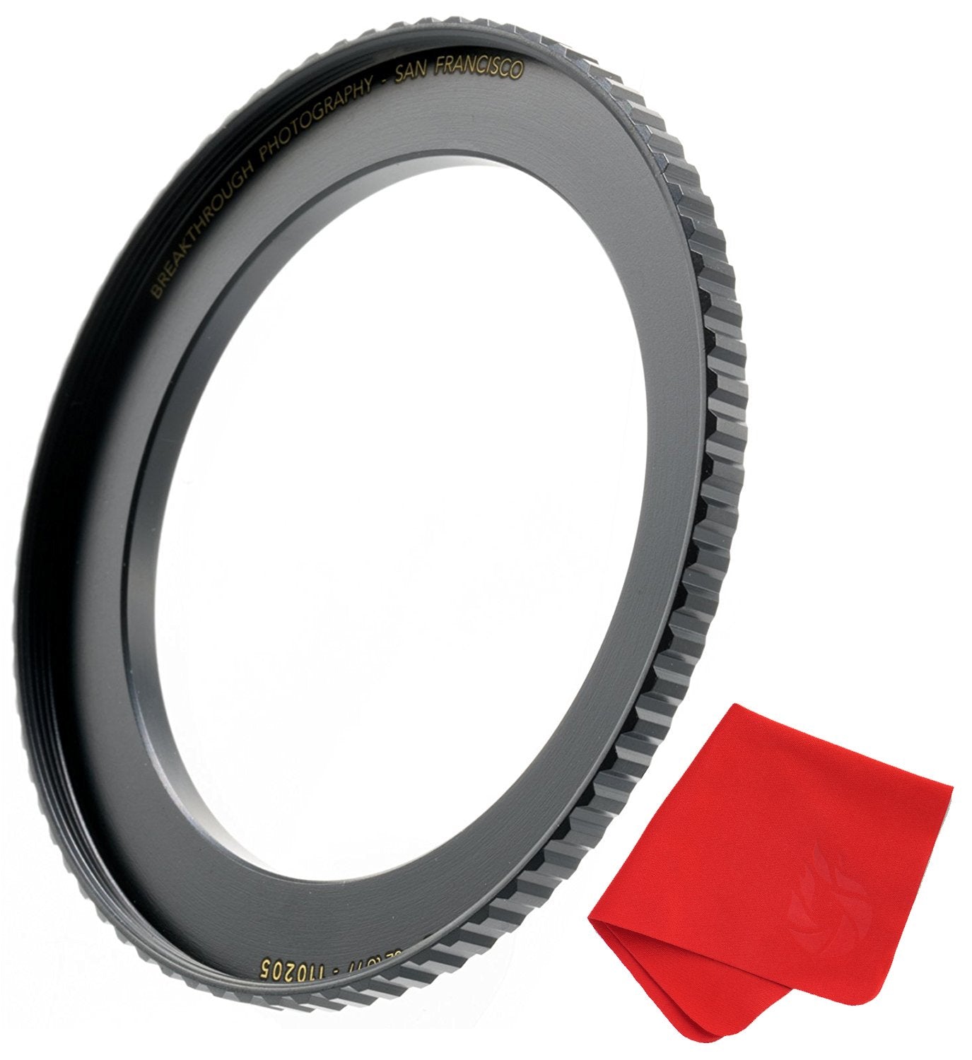 Breakthrough Photography 46mm to 52mm Step-Up Lens Adapter Ring for Filters, Made of CNC Machined Brass with Matte Black Electroplated Finish