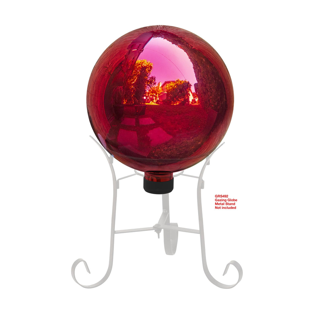 Alpine Corporation | 10" Indoor/Outdoor Glass Gazing Globe — Festive Garden & Yard Décor Accent — Blue