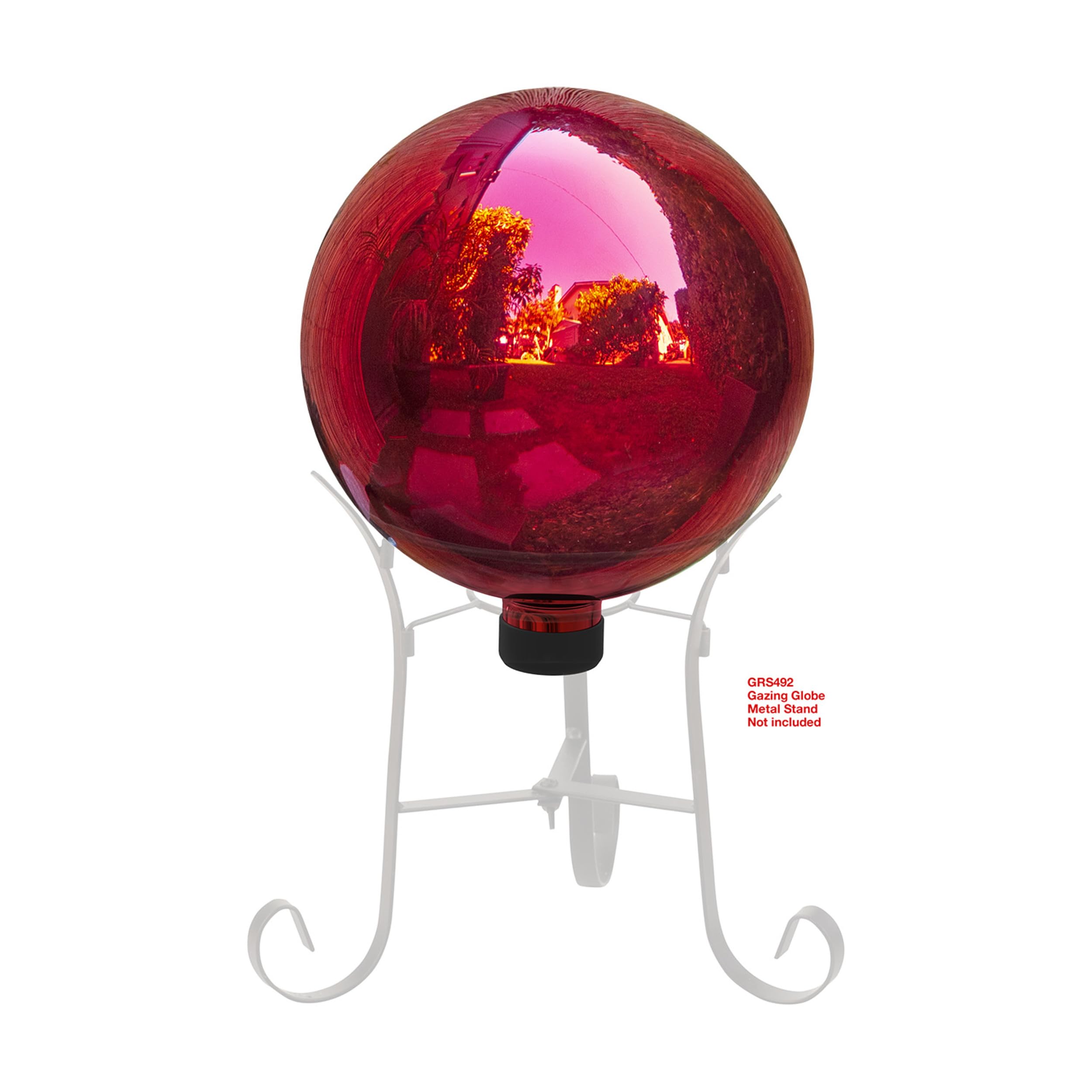 Alpine Corporation | 10" Indoor/Outdoor Glass Gazing Globe — Festive Garden & Yard Décor Accent — Blue