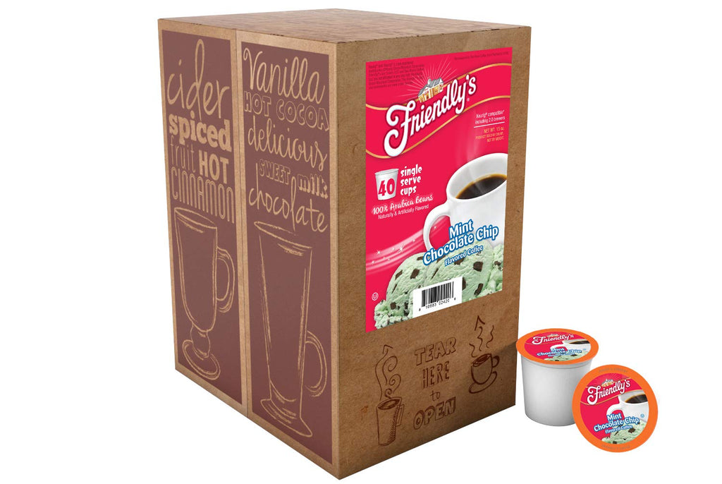 Friendly's Coffee Pods Assorted Flavored Ice Cream Variety Pack Compatible with Keurig K Cup Brewers, Assorted Variety Pack, 40 Count (Pack of 1)