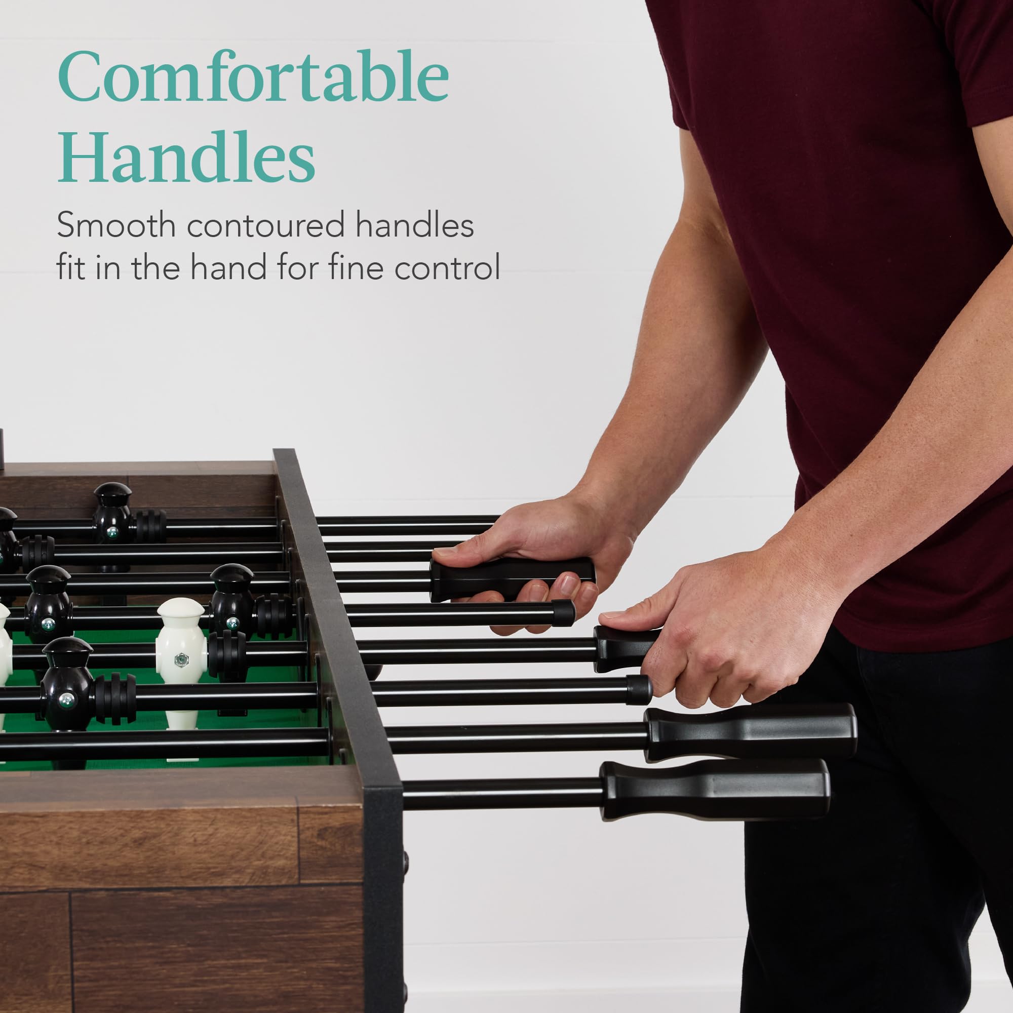 Best Choice Products Full Size 54 Inch Regulation Foosball Table for Home, Game Room - Includes 2 Balls, 2 Cup Holders