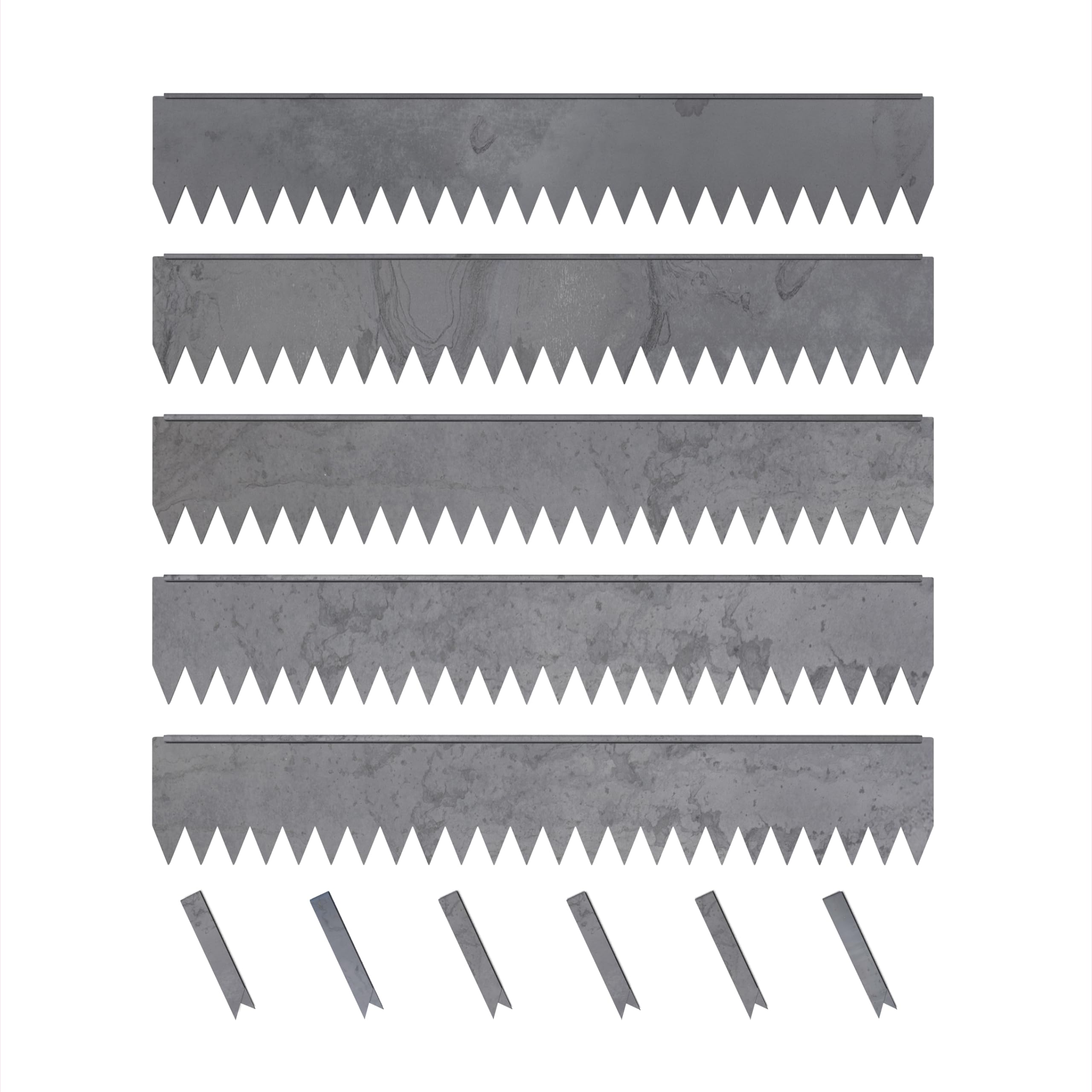 Edge Right - Hammer-in Landscape Edging - 48-inch Strips - 6-inch Depth 1/4-inch Rounded top COR-Ten Steel (5 Pack)