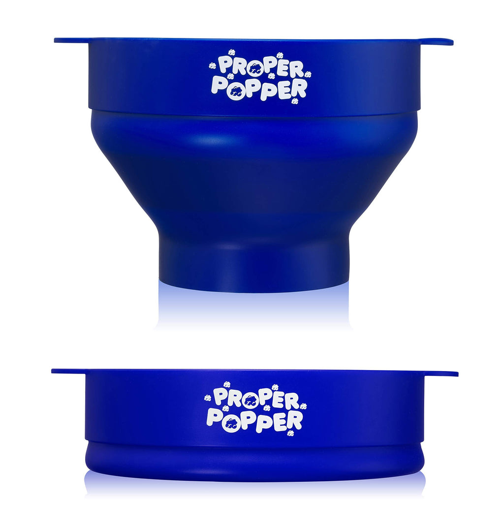The Original Proper Popper Microwave Popcorn Popper, Silicone Popcorn Maker, Collapsible Bowl BPA Free & Dishwasher Safe - (Aqua)