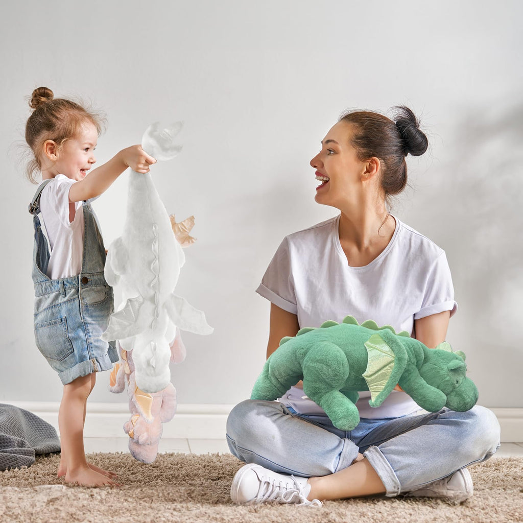 YOUBLEK 27.5 in 2Lb Weighted Stuffed Animals,Cute Plush Dragon,Weighted Stuff Dinosaur Toy for Kids Adult Gift or Decoration