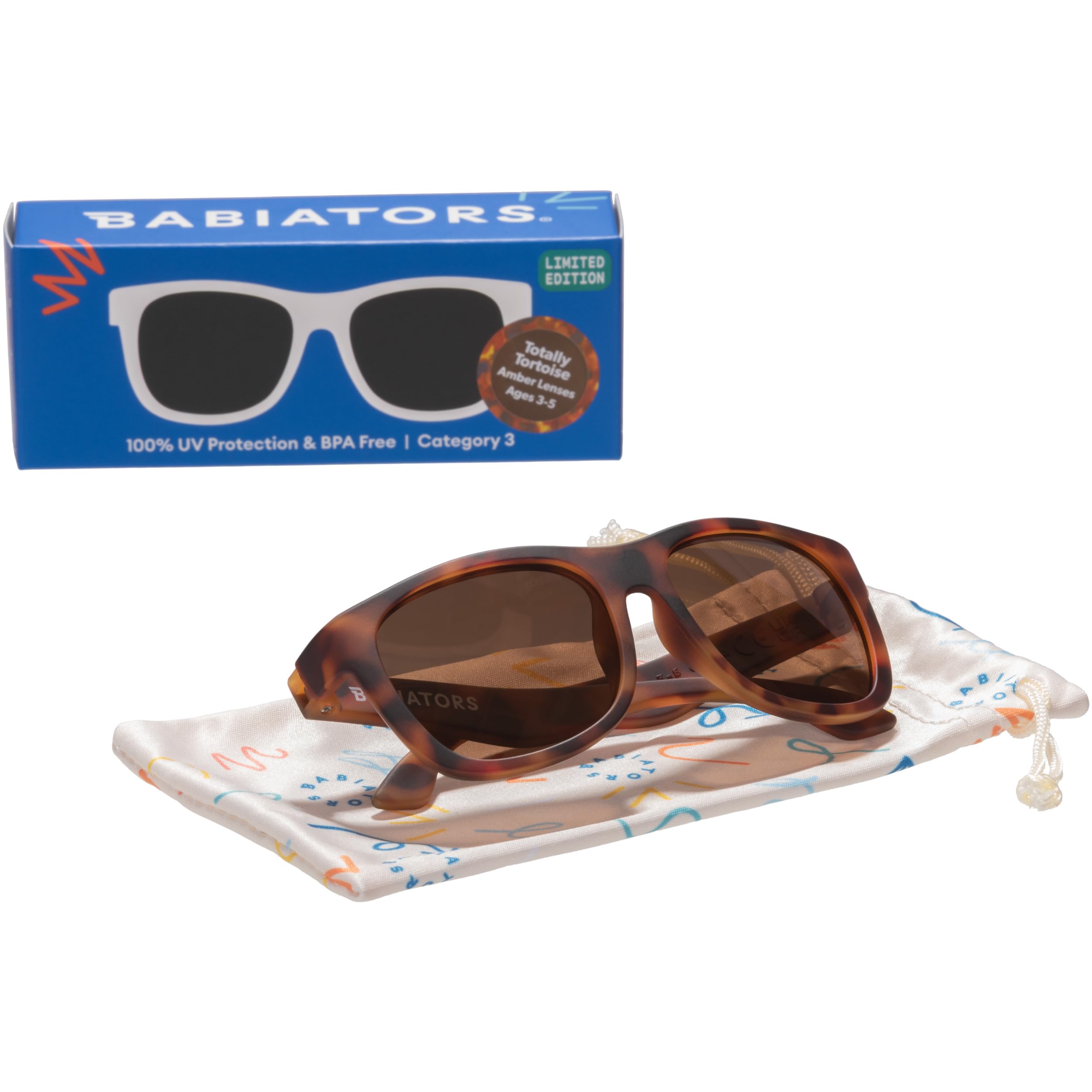 Babiators Original Navigator Baby & Toddler Sunglasses | 100% UV Protection, Shatter-Resistant, Flexible Rubber Frames