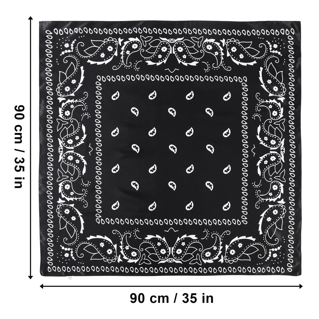AWAYTR 35” Large Satin Square Head Scarf - 2Pcs Silk Like Floral Head Scarves Square Satin Hair Scarf Bandanas for Women
