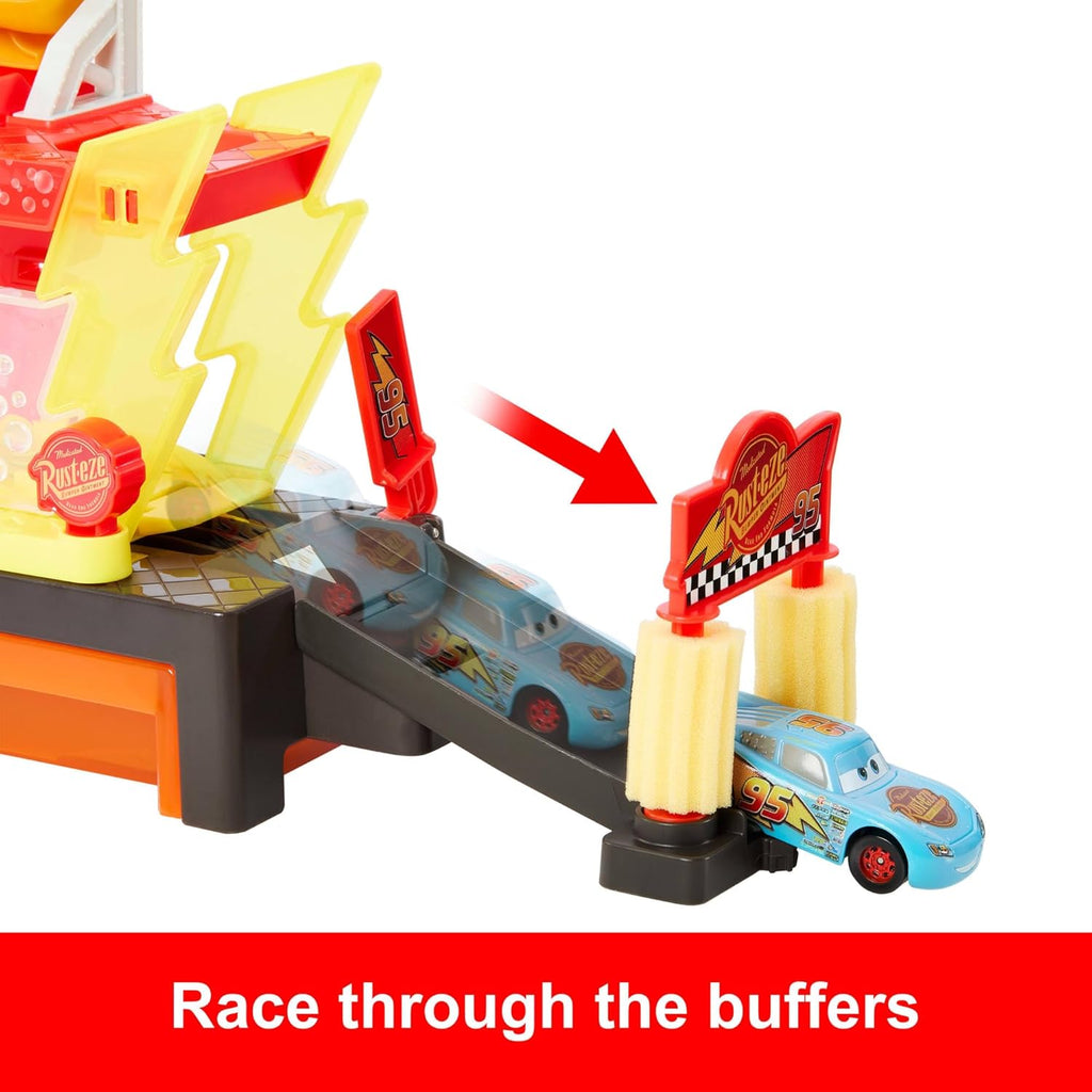 Mattel Disney and Pixar Cars Color Changers Car Wash Playset with Color Changing Lightning McQueen Toy Vehicle, 20-Inches Long, Connects to Other Sets