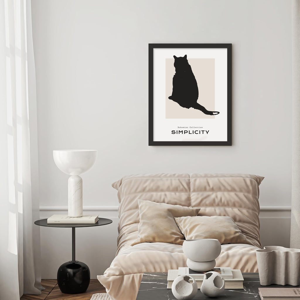 Picrit 24x34 Black Poster Frame 7 Pack, Display Pictures 20x30 Picture with Mat or 24 x 34 without Mat for Horizontal or Vertical Wall Mounting, Wall Gallery Photo Frames