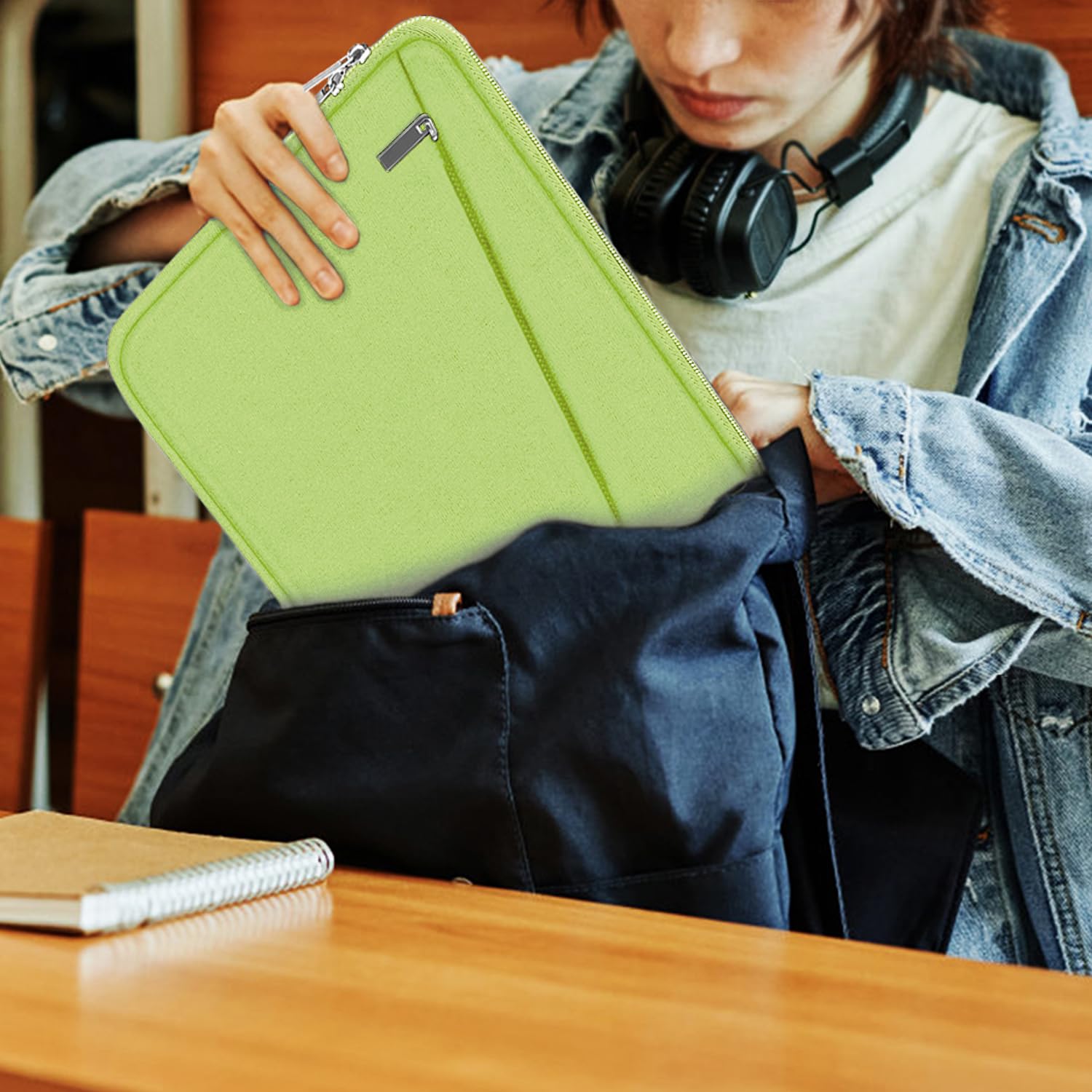 Laptop Sleeve Case 13.3 Inch, Durable 14 Inch Laptop Case Computer Carrying Bag Protective Cover Compatible with 13 14 inch MacBook Pro, MacBook Air, Dell, HP, Lenovo, Notebook, Computer, Black