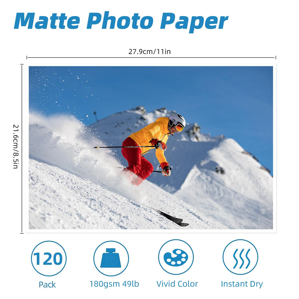 Uinkit Premium Glossy Inkjet Photo Paper - 4x6 Inch, 48lb 180gsm, 100 Sheets - Professional Photographic Quality, Dye Ink Compatible, High-Gloss Finish for Vivid Memories & Instant Prints
