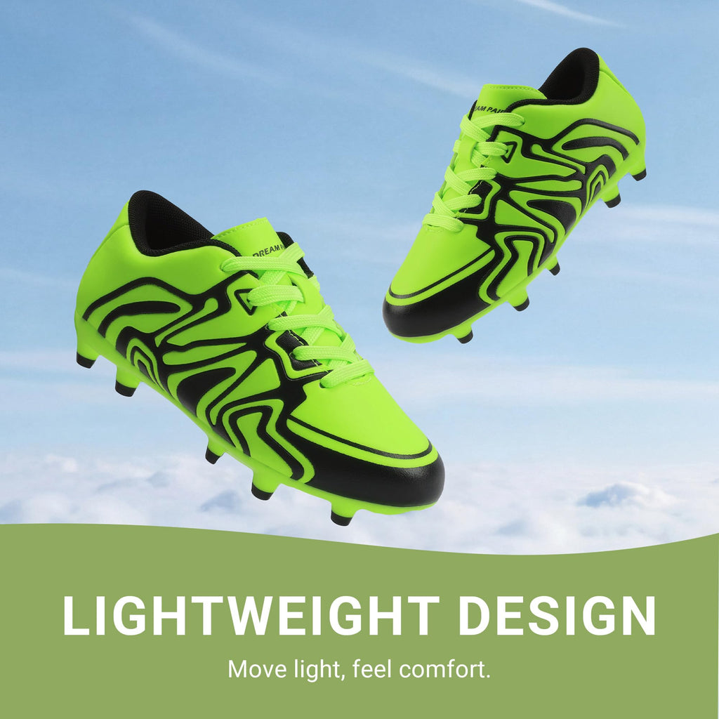 DREAM PAIRS Boys Girls Soccer Cleats Youth Firm Groud Baseball Cleats Sport Athletic Outdoor Trainning Football Shoes for Little/Big Kid