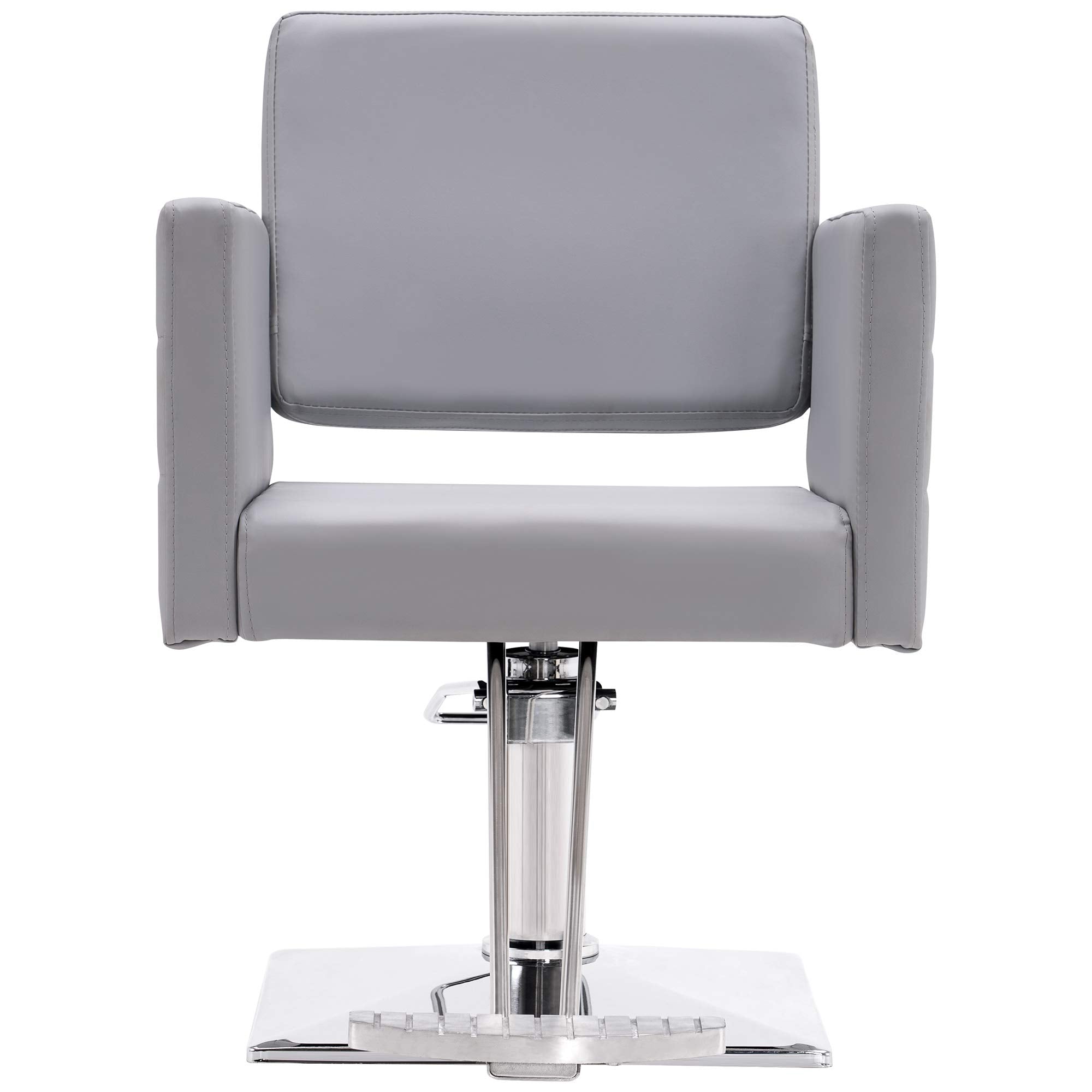 BarberPub Salon Chair for Hair Stylist, Hydraulic Stylist Chair, Adjustable Height, PVC Leather, 360 Degrees Swivel, Barbershop, Home Salon, Adult 8821 (Black)