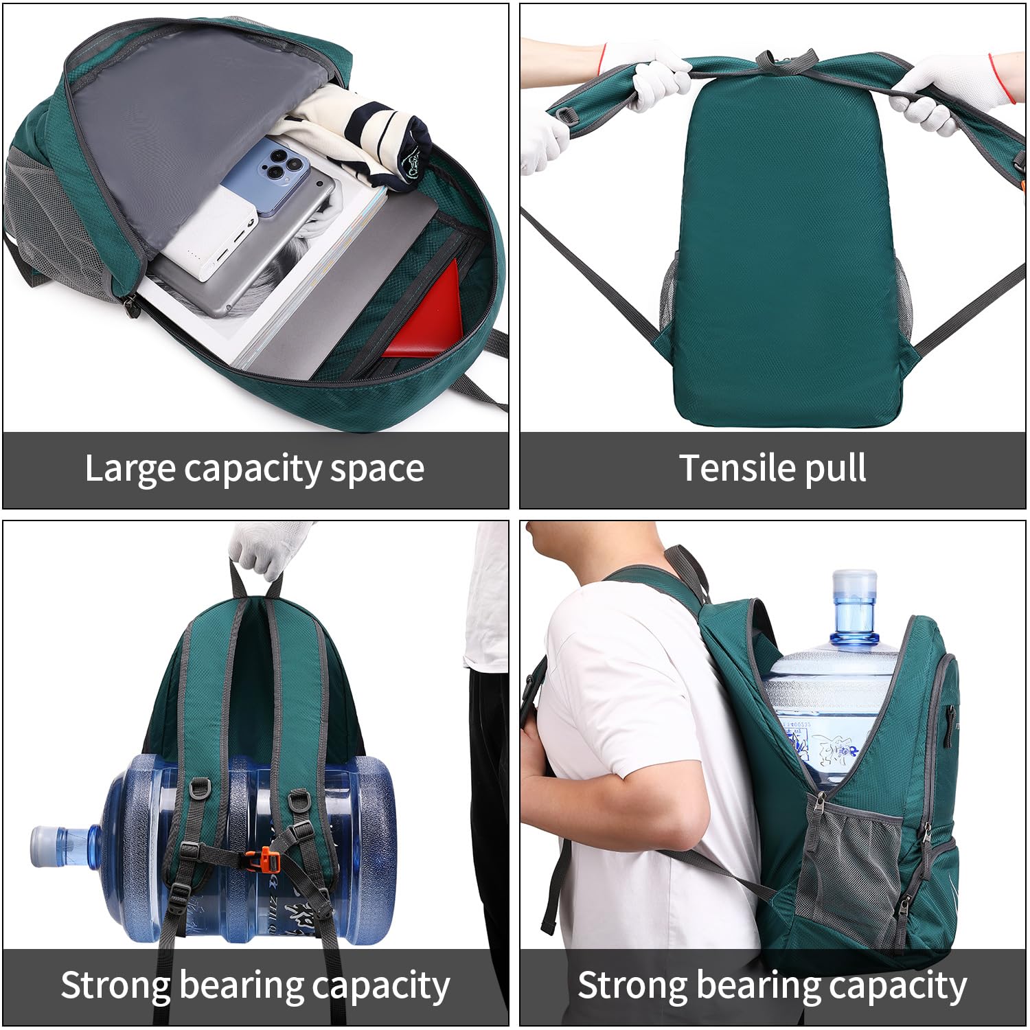 FENGDONG 35L Lightweight Foldable Waterproof Packable Travel Small Hiking Backpack Daypack for men women