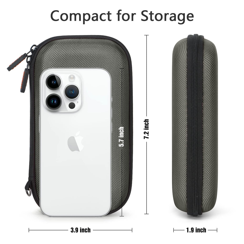 External Hard Drive Case - GLCON Shockproof EVA Carrying Case for WD My Passport Element Seagate Expansion Backup Toshiba 1TB 2TB 4TB - High Protection Portable Travel Electronic Power Bank Bag
