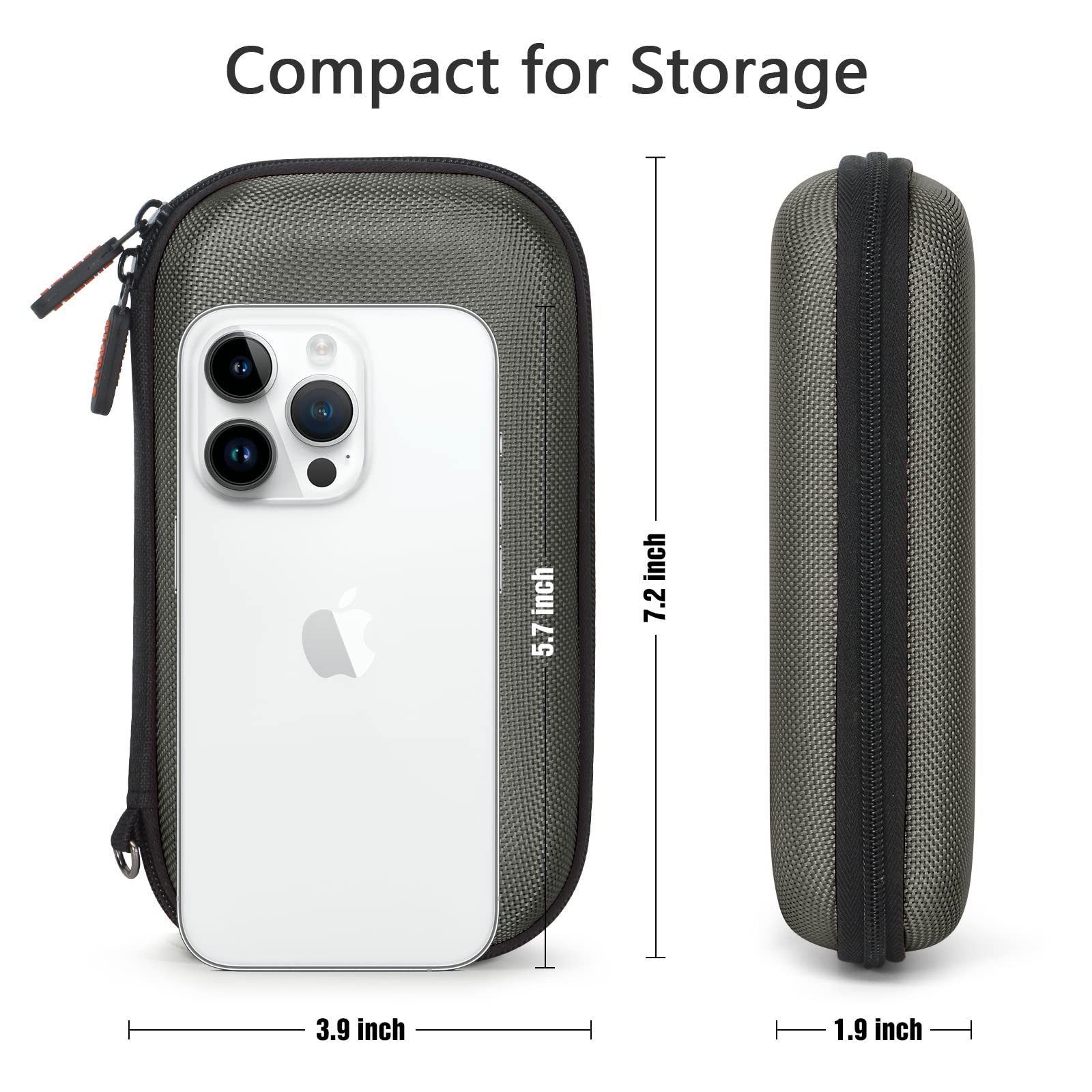 External Hard Drive Case - GLCON Shockproof EVA Carrying Case for WD My Passport Element Seagate Expansion Backup Toshiba 1TB 2TB 4TB - High Protection Portable Travel Electronic Power Bank Bag