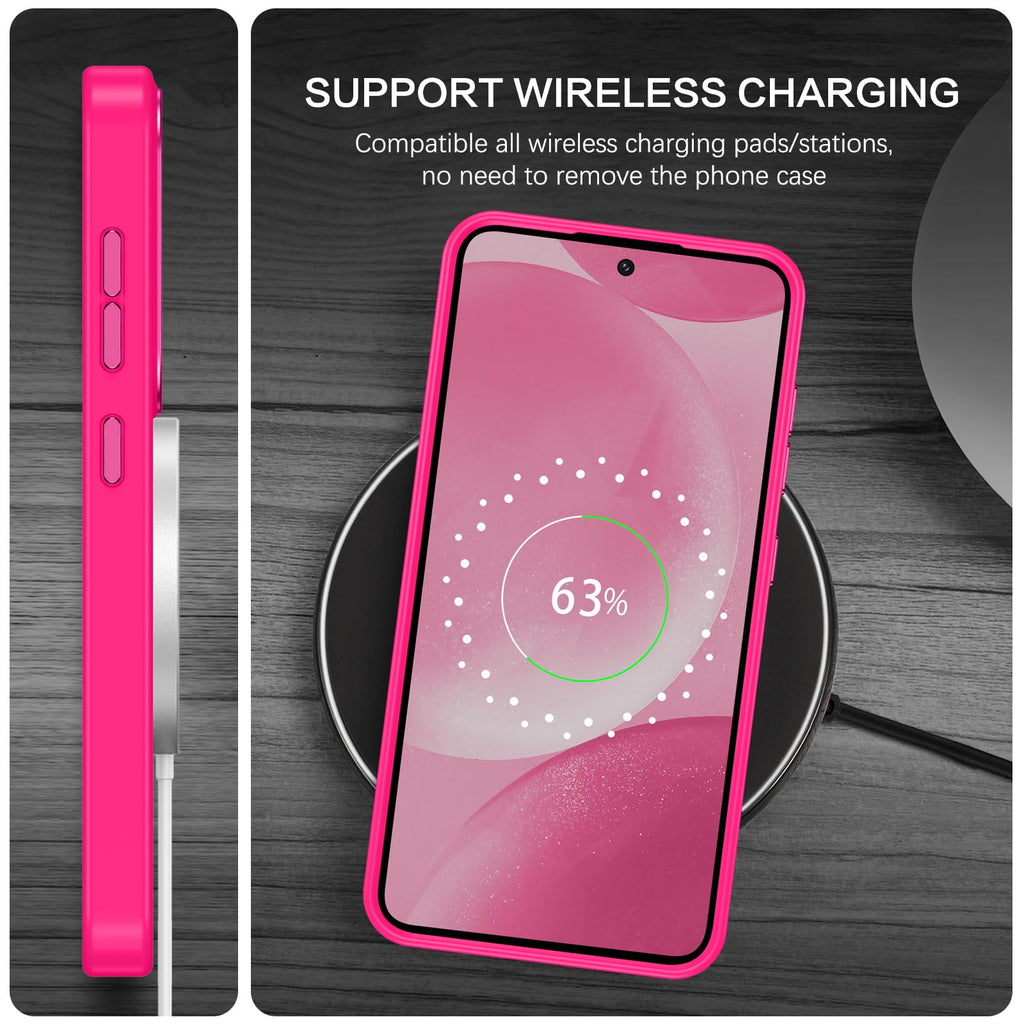 BENTOBEN Magnetic for Samsung Galaxy S24 Plus Case [Compatible with Magsafe] Translucent Matte Slim Thin Shockproof Anti-Yellow Women Men Protective Phone Cases Cover for Samsung S24 Plus 6.7", Black