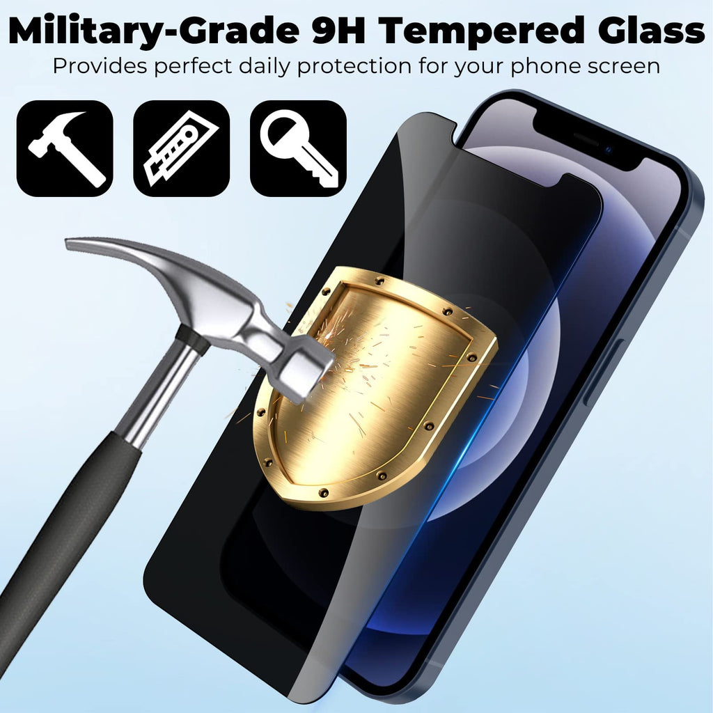 WHPXJY Privacy Screen Protector for iPhone 11 Pro Max & iPhone Xs Max (2 Pack), Tempered Glass Film with 28° Privacy Protection, Anti-Scratch, Easy Installation, Bubble-Free (Not for iPhone 11)