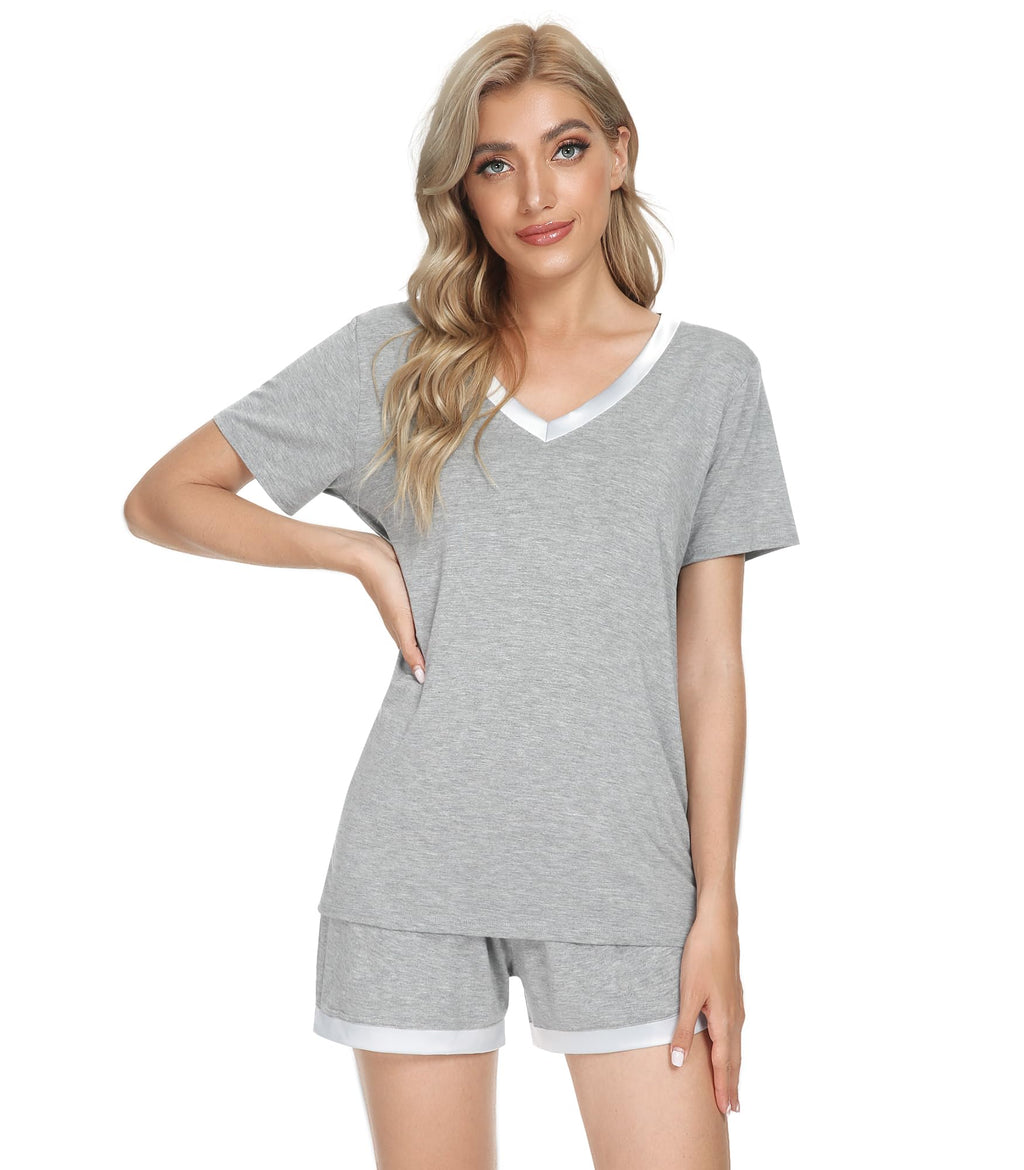 WiWi Viscose from Bamboo Pajamas Set for Women Super Soft Short Sleeve Cooling Summer Plus Size Pjs Sets Sleepwear S-4X