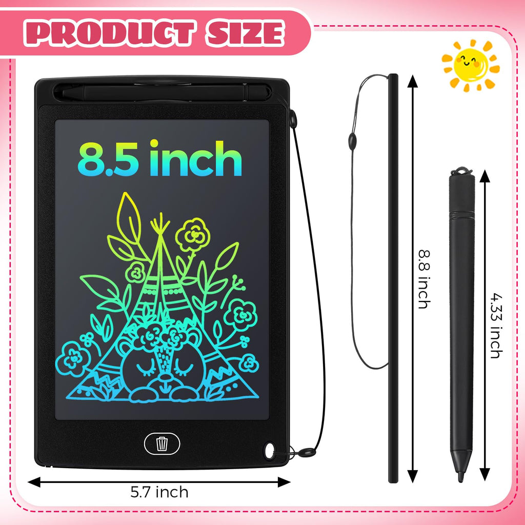 Zhehao 32 Pcs LCD Writing Tablet for Kids Bulk 8.5 Inch Colorful Doodle Board Tablet Erasable Doodle Pad Educational Toy Birthday Easter Gift for Boys Girl Age 3-10(Black)
