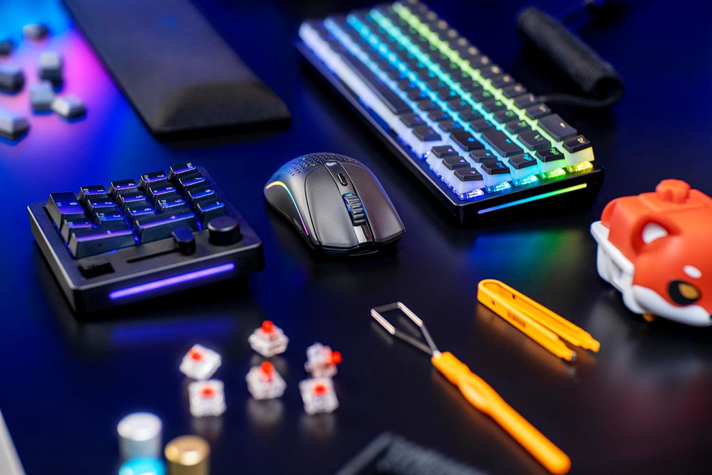 Glorious Gaming Model O 2 Wireless Gaming Mouse - Hybrid 2.4GHz & Bluetooth Wireless, 68g Superlight, Long Battery Life, 26k BAMF 2.0 Sensor, RGB, Ambidextrous, 6 Buttons, PTFE Feet - Black