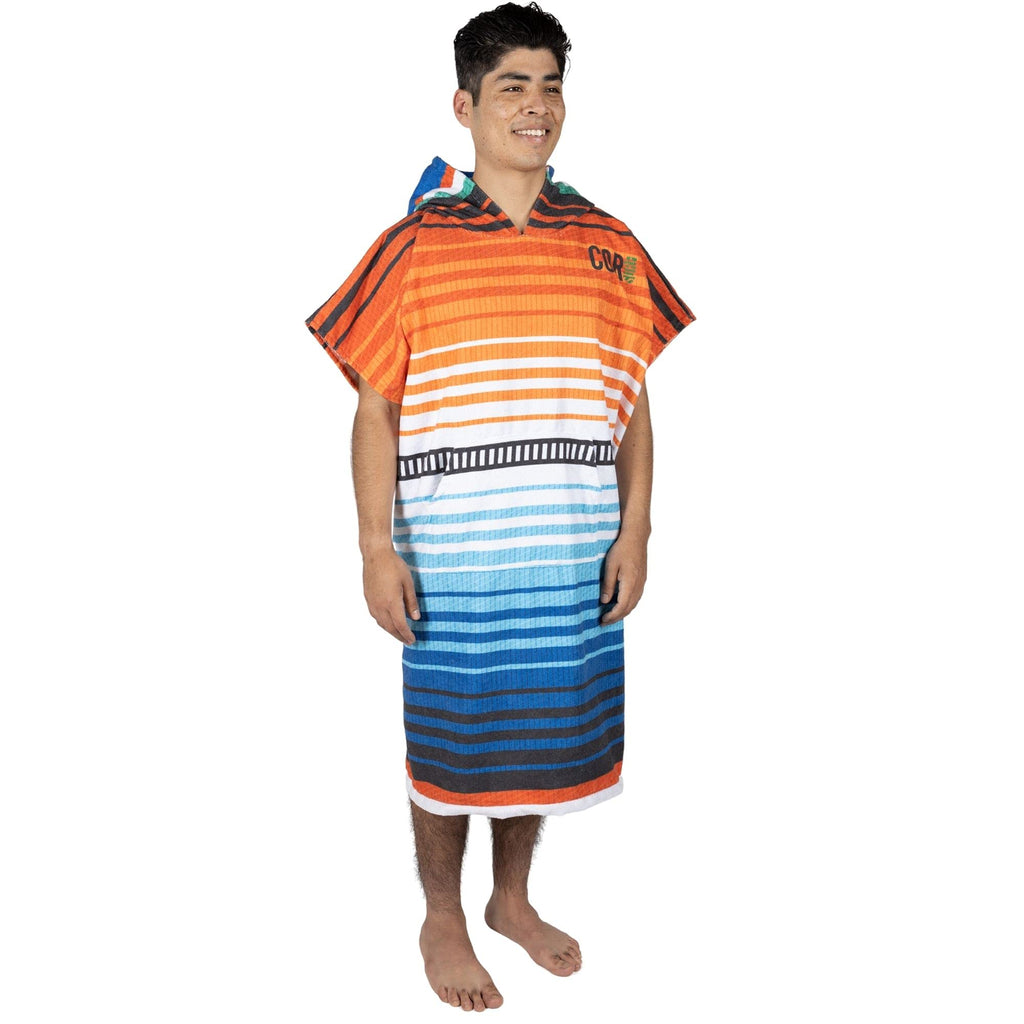 COR Surf Poncho Changing Towel Robe with Hood and Front Pocket | Thick Quick Dry Microfiber Wetsuit Poncho Towel for Surfing Beach Pool Swim (Medium, Cobalt)