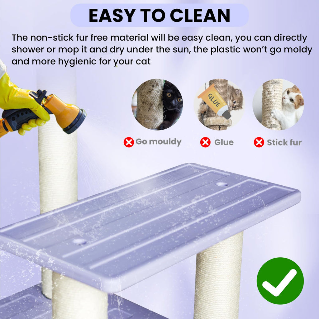 Tall Cat Tree for Outdoor and Indoor Cats, Weatherproof Large Outdoor Cat Tree Tower with Scratching Posts