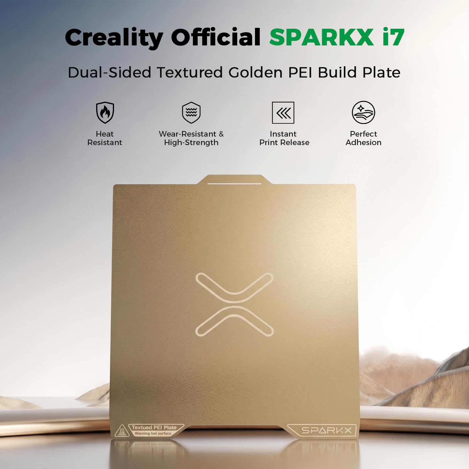 Creality Ender 3 V4 Build Plate, Original PEI Printing Plate Kit 225*250mm, Flexible Spring Steel Magnetic Platform Plate, Easy Print Removal, Heat Resistant For Creality Ender 3 V4 Combo 3D Printer