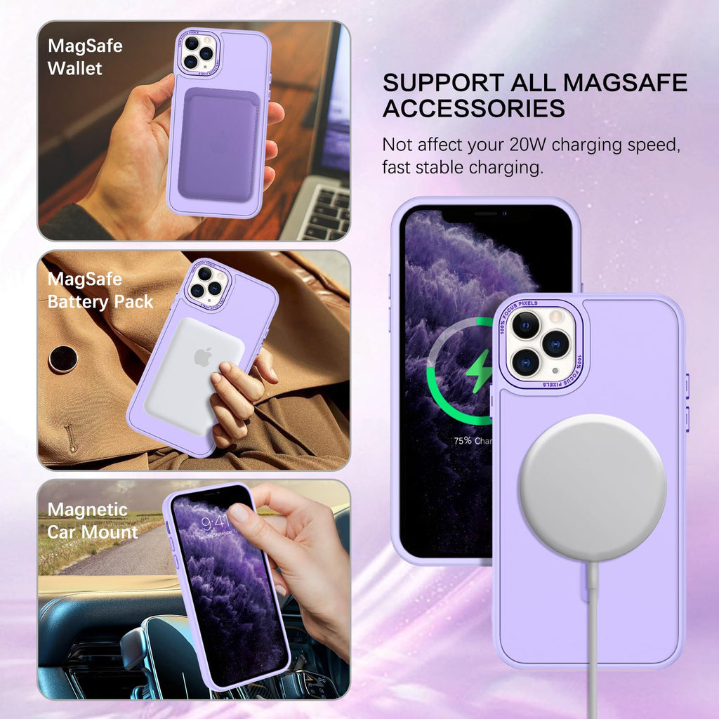 BENTOBEN for iPhone 11 Pro Case 2019 [Compatible with Magsafe] Translucent Matte Magnetic Phone Case iPhone 11 Pro 5.8" Slim Thin Shockproof Bumper Women Men Protective Cases Cover, Black