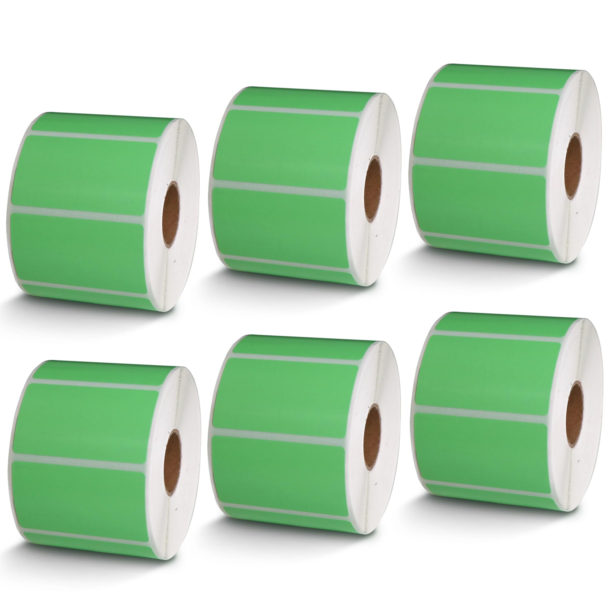 BETCKEY - 1" x 0.5" Small Labels Compatible with Zebra & Rollo Label Printer, Premium Adhesive & Perforated[Light Blue, 6 Rolls, 14580 Labels]
