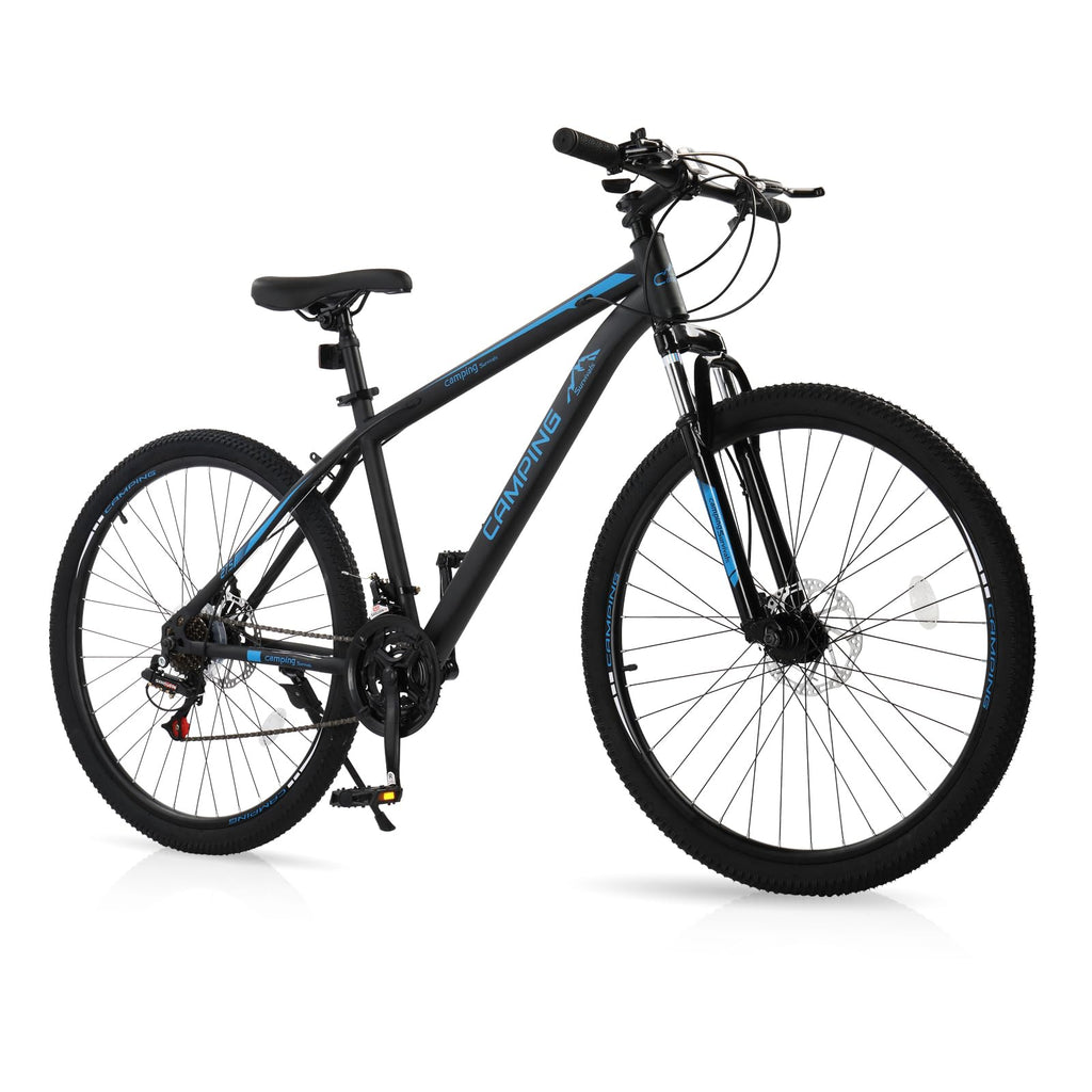 Ktaxon Mountain Bike 24/26/27.5 Inch Men & Women Mountain Bike with 21-Speed Adult Bikes, Double Disc Brake, Suspension Fork and High Carbon Steel Frame
