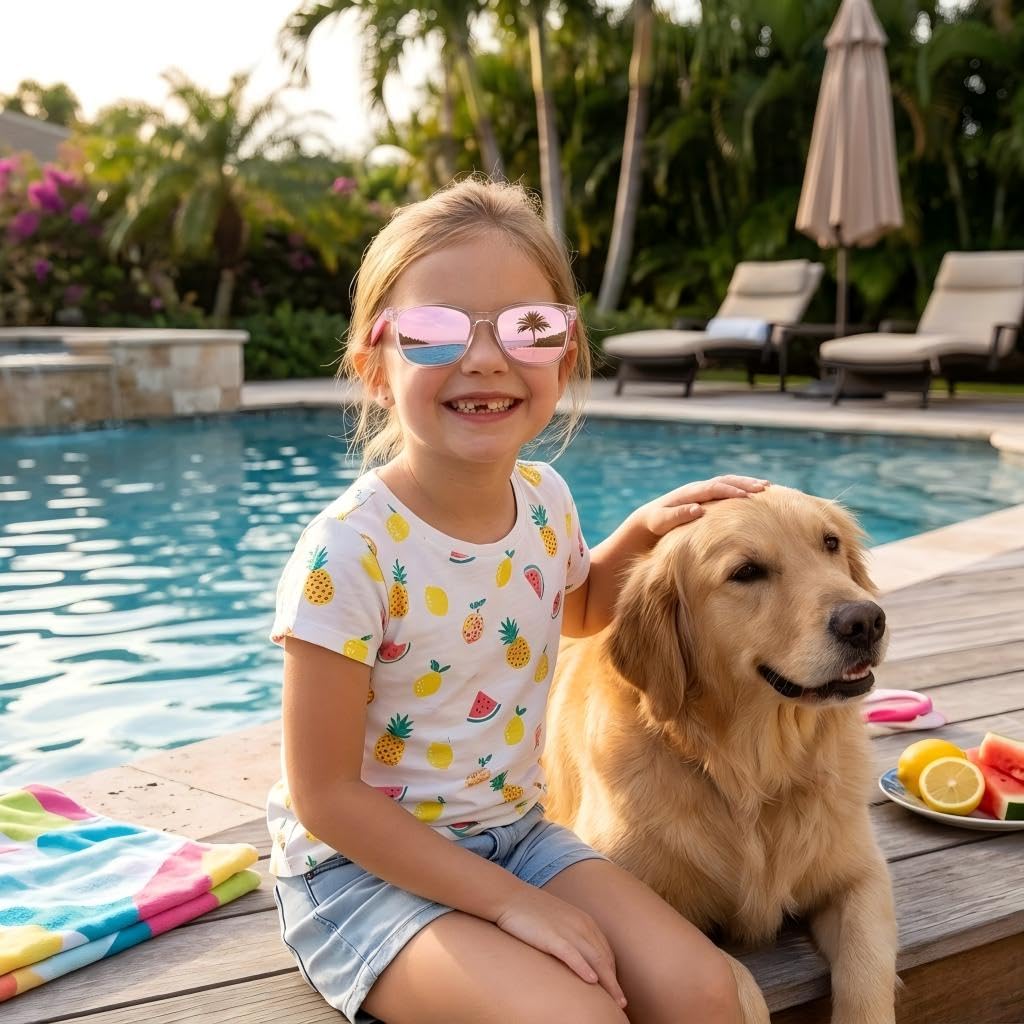 COASION Polarized Kids Sunglasses UV 400 Protection for Girls Boys Classic Retro Style Toddler Shades Age 3-12