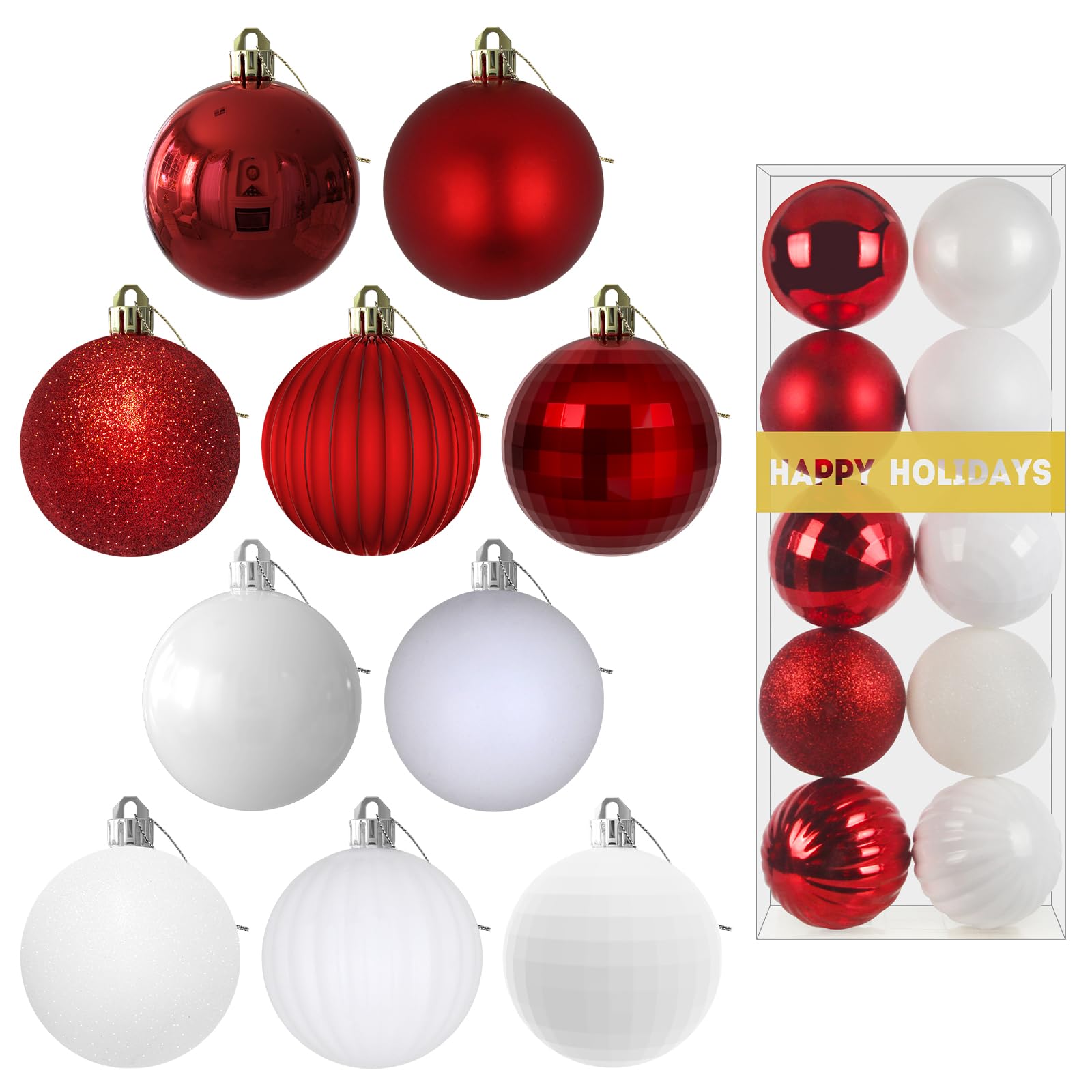 Bubblegun Pink 1.6" Small Christmas Balls Christmas Tree Decoration Ornaments Shatterproof Hanging Balls for Birthday Halloween Holiday Wedding Decorations Set of 12pcs