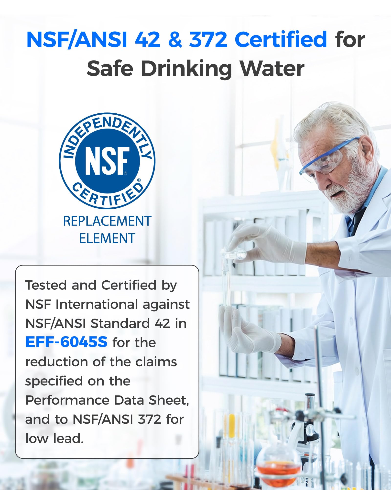 Waterdrop WD-F45 Refrigerator Water Filter, Replacement for Samsung® DA97-17376B HAF-QIN RF28R7201SR, RF28R7351SG