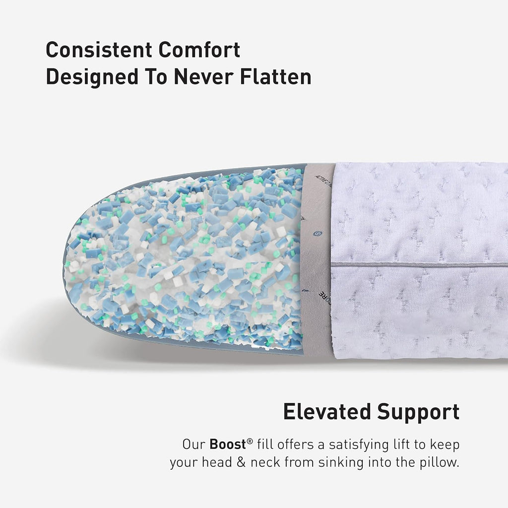 Bedgear Balance 1.0 Performance Pillow, Medium Support Bed Pillow for All Sleep Positions | Boost Blend Fill with Responsive Comfort & Air-X Mesh Ventilation | Washable Hypoallergenic Pillow