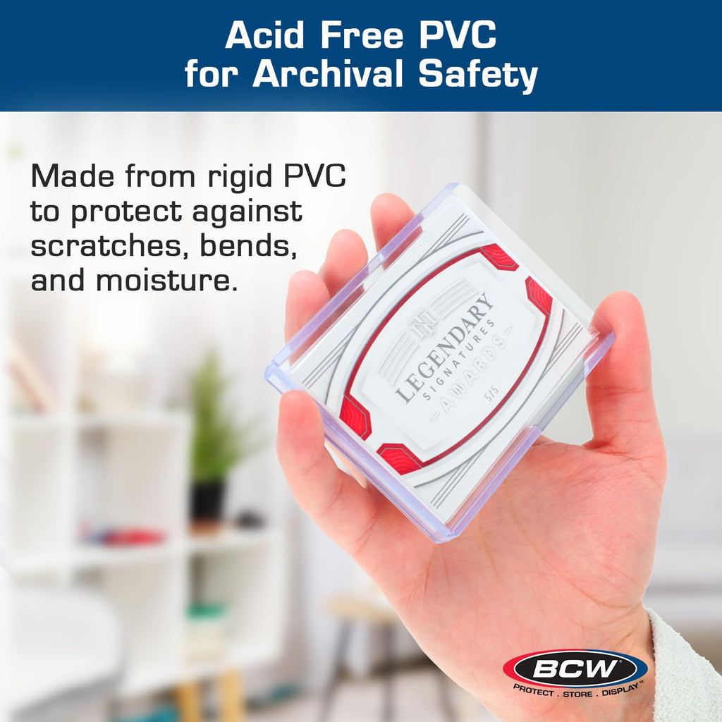BCW 108 PT. Thick Card Topload Holder - Pack of 1 | Durable Rigid PVC Toploader | Toploaders for Memorabilia, Jersey, Patch, and Relic Cards