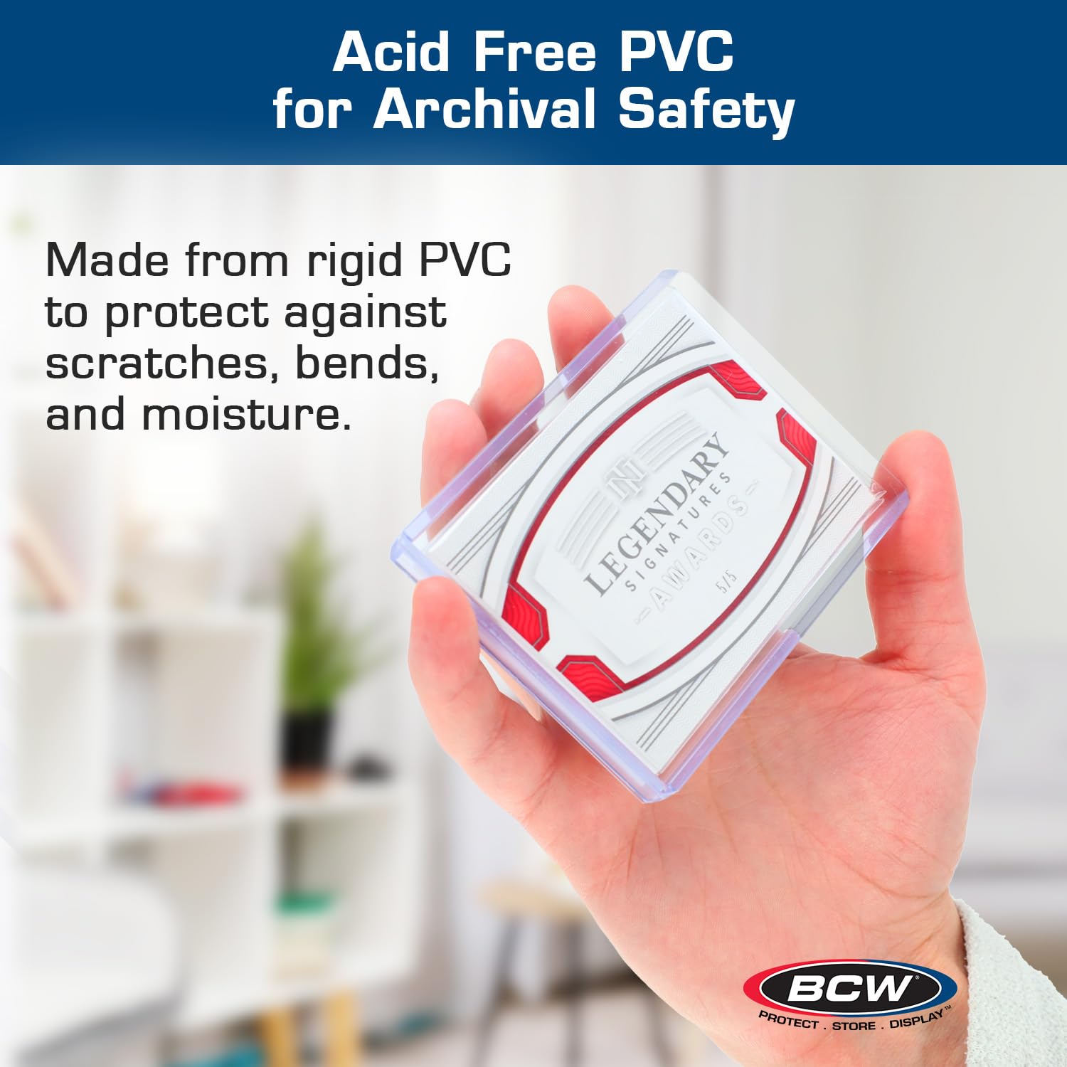 BCW 108 PT. Thick Card Topload Holder - Pack of 1 | Durable Rigid PVC Toploader | Toploaders for Memorabilia, Jersey, Patch, and Relic Cards