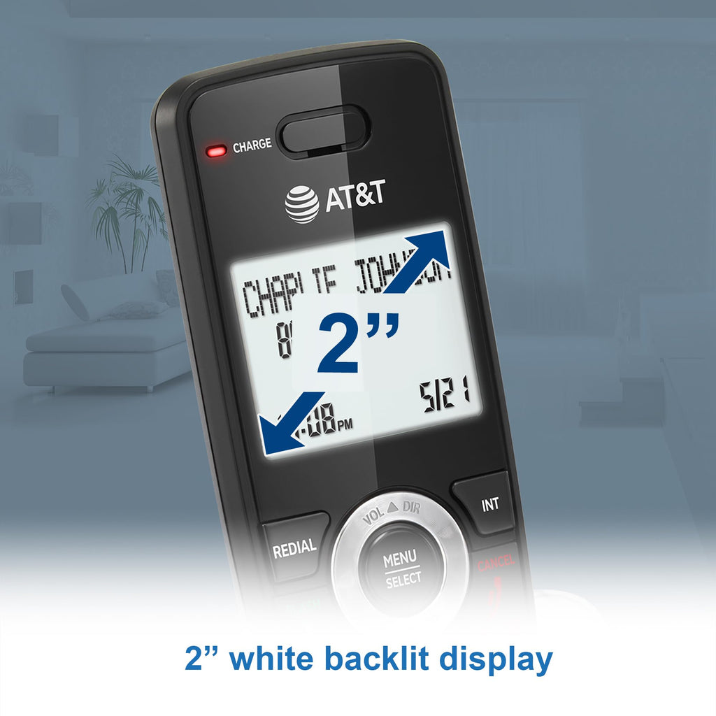 AT&T Landline Home Phone with Call Blocker, Caller ID/Call Waiting, Full-Duplex Handset Speakerphone, Backlit Keypad & Display, Rechargeable Battery, ECO Mode, DECT 6.0: GL2101-11