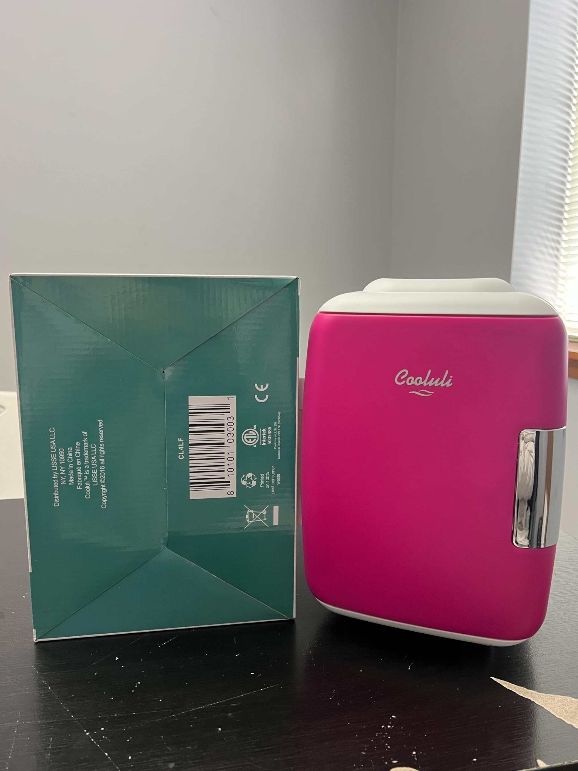 Cooluli Mini Fridge for Bedroom - Car, Office Desk & Dorm Room - Portable 4L/6 Can Electric Plug In Cooler & Warmer for Food, Drinks, Skincare Beauty & Makeup - 12v AC/DC & Exclusive USB Option, Black