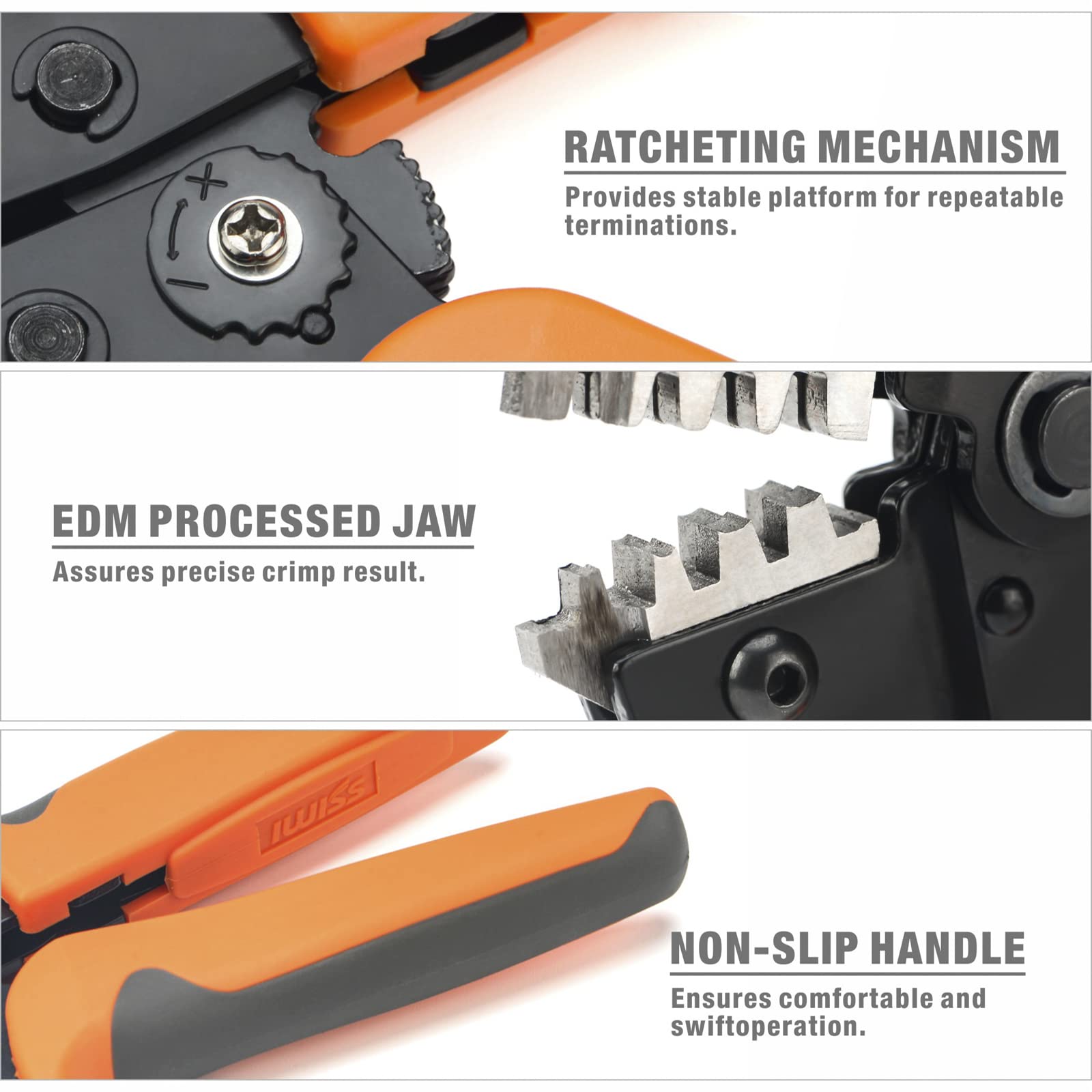 iCrimp IWS4 Solar PV Connector Crimping Tools for AWG14-10 (2.5/4/6mm²) Solar Panel PV Cable with Wire EDM Die