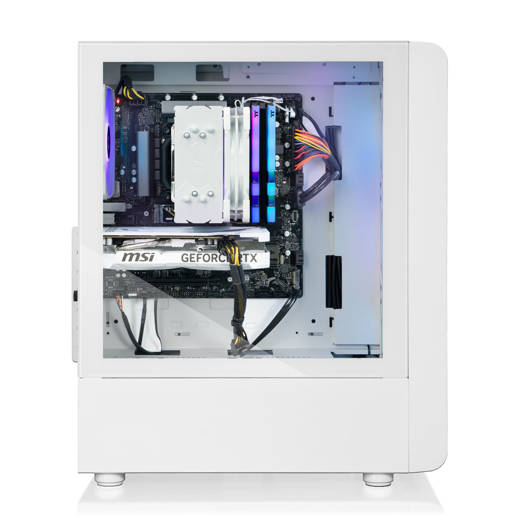 Thermaltake LCGS Quartz R66 Gaming Desktop (AMD Ryzen™ 5 5600, ToughRam DDR4 3600Mhz 16GB RGB Memory, AMD Radeon™ RX 6600, 1TB NVMe M.2, WiFi, Windows 11) S2QT-B550-R66-LCS