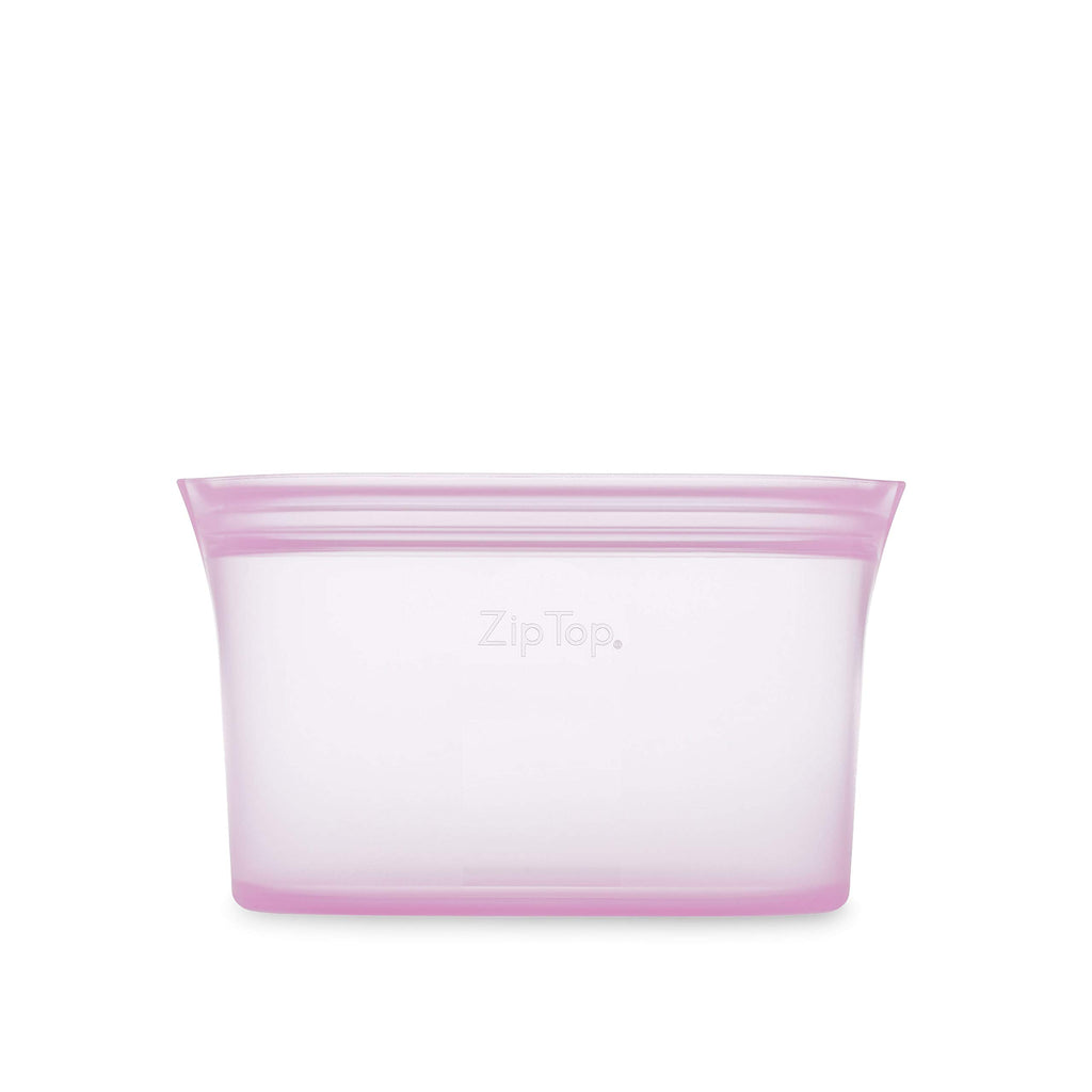 Zip Top Reusable Food Storage Bags | Small Cup [Frost] | Silicone Meal Prep Container | Microwave, Dishwasher and Freezer Safe | Made in the USA