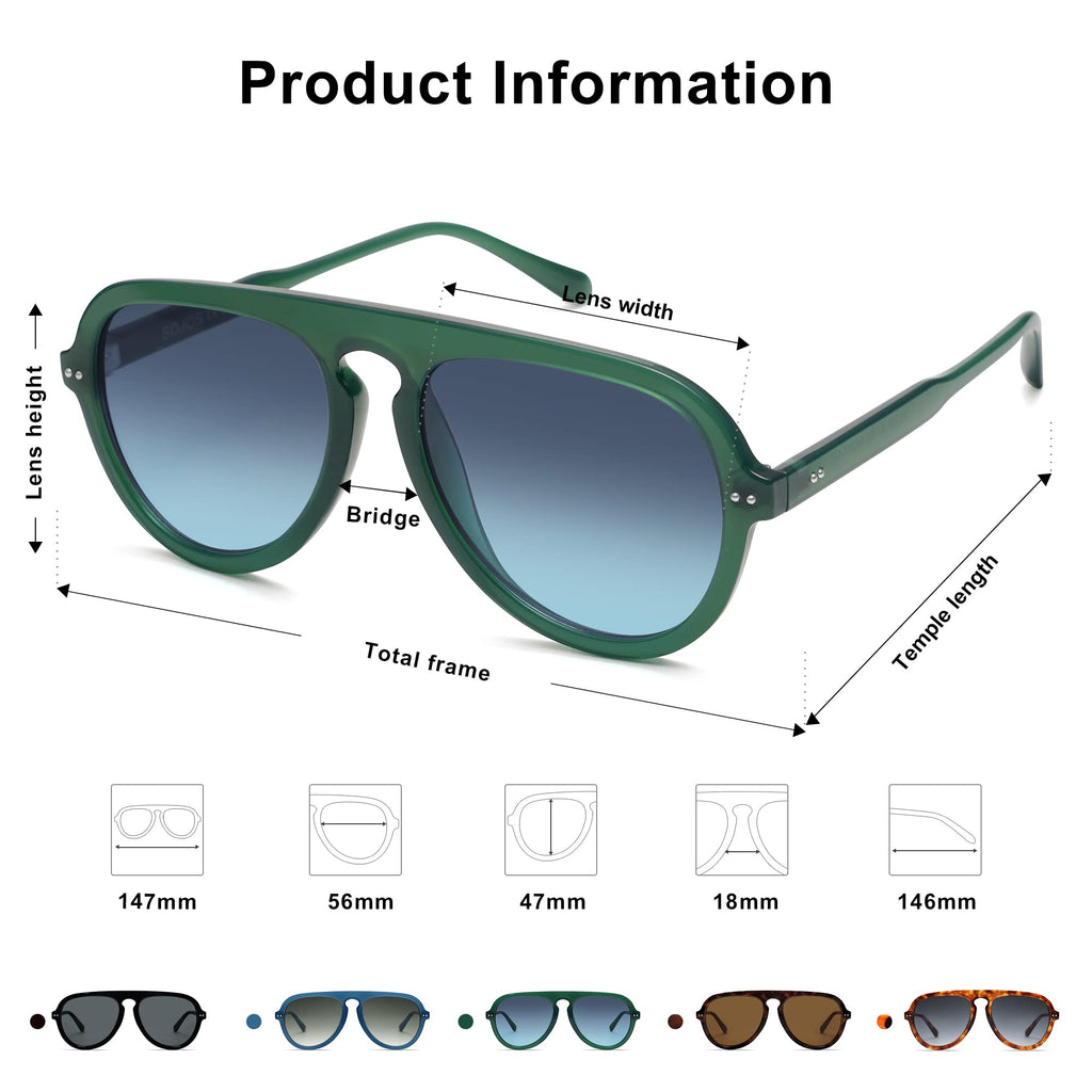 SOJOS Retro Aviator Sunglasses Womens Mens Vintage Plastic Frame Shades Lentes De Sol Para Mujer SJ2255